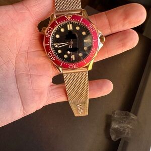 Rose Gold and Red Men's Watch automatic, mechanical